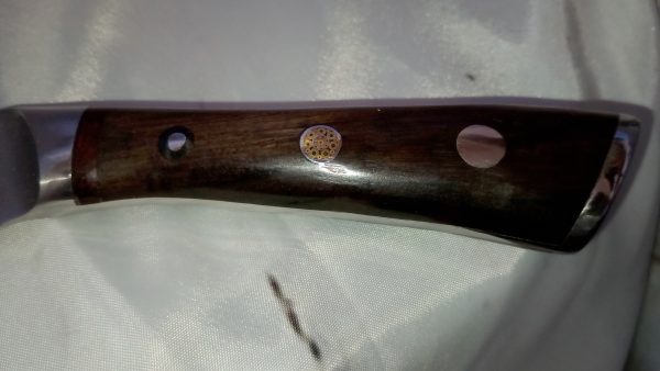 Handcrafted 8" Chef's Knives African Blackwood & Italian Olive Handles - Image 3