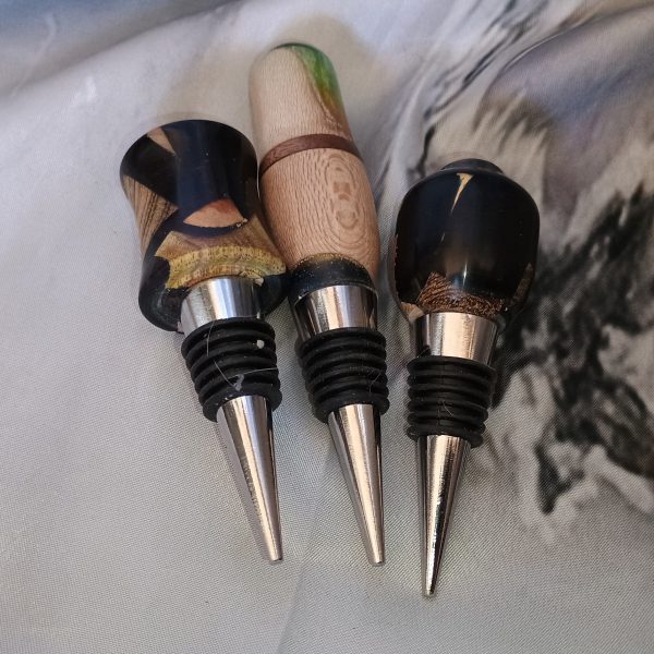 Handcrafted Bottle Stoppers - Wood Art Wine Accessories | Unique Bar Tools - Image 20