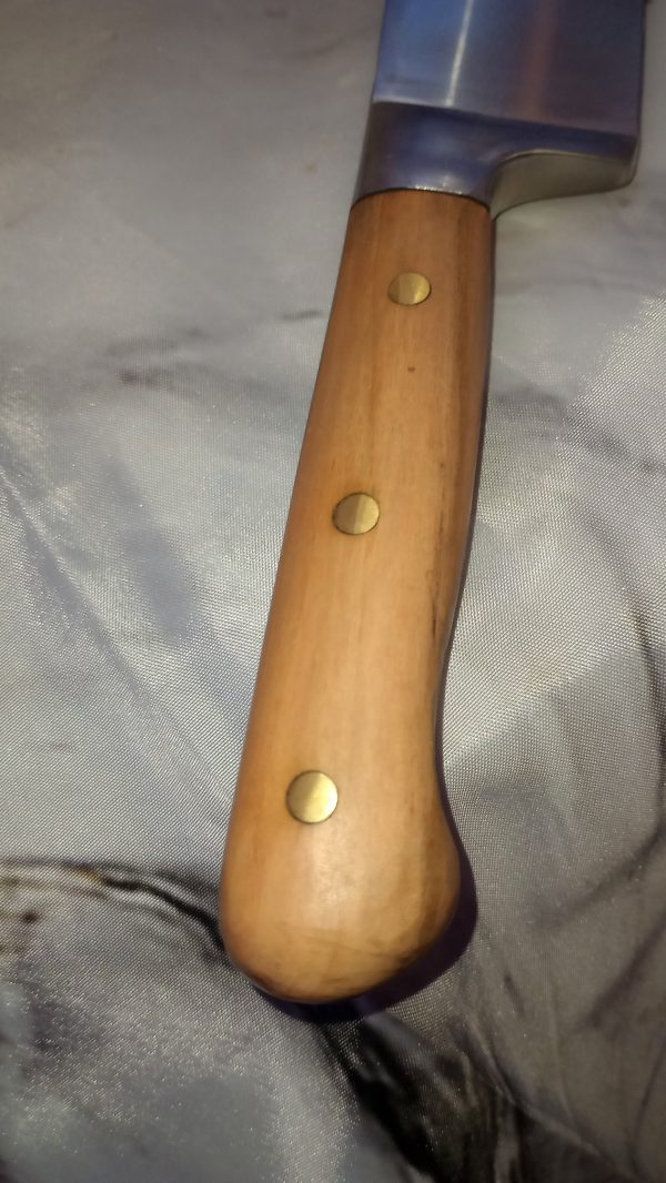 Handcrafted 8" Chef's Knives African Blackwood & Italian Olive Handles - Image 4