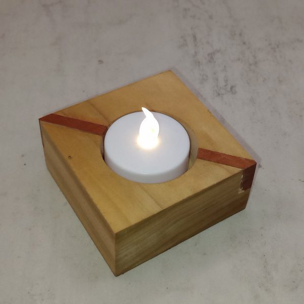 Handcrafted Wooden Candle Holders - Image 4
