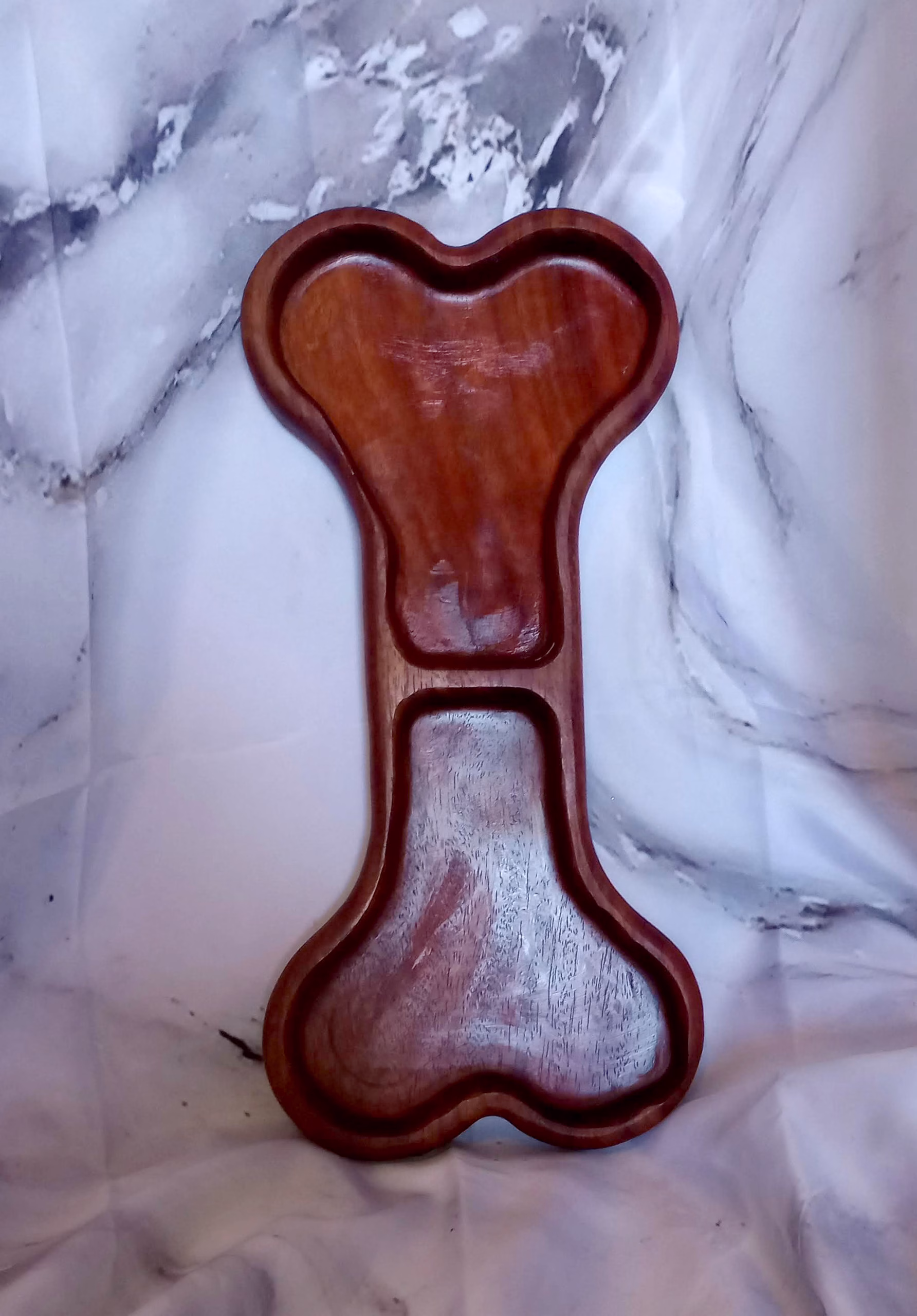 Padauk Dog Bone Charcuterie