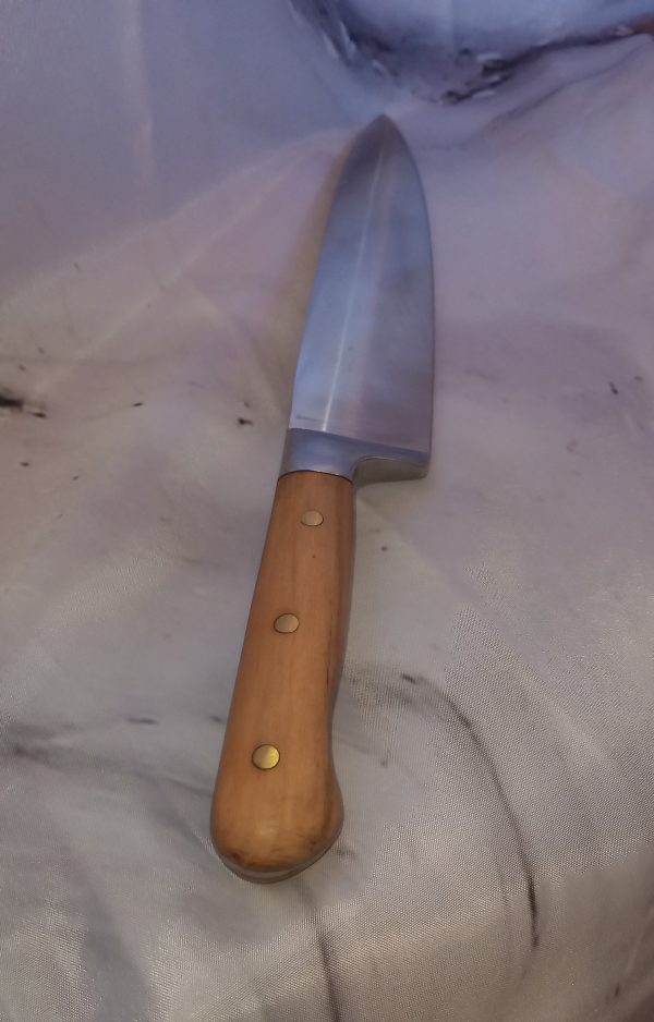 Handcrafted 8" Chef's Knives African Blackwood & Italian Olive Handles - Image 5