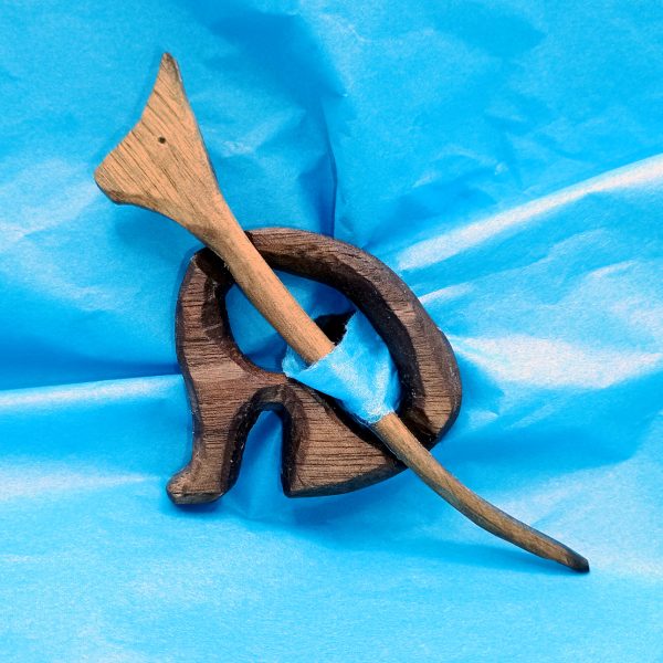 Whimsical Hand-Carved Wooden Hair & Scarf Pins - A Touch of Natural Charm!