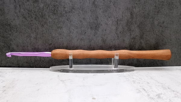 Cherry Wood Crochet Hooks - Ergonomic Comfort | Handcrafted Fiber Tools - Image 7