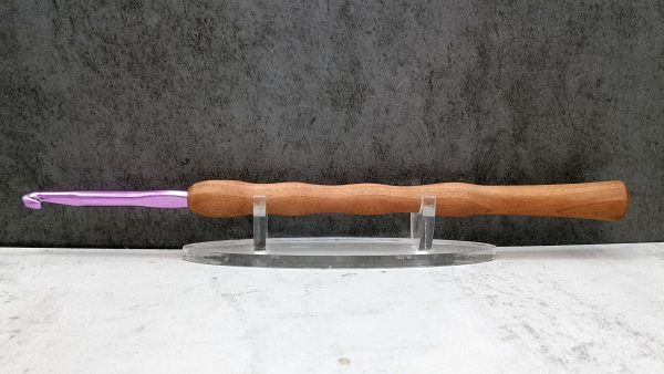 Cherry Wood Crochet Hooks - Ergonomic Comfort | Handcrafted Fiber Tools - Image 7