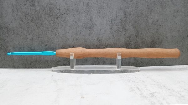 Cherry Wood Crochet Hooks - Ergonomic Comfort | Handcrafted Fiber Tools - Image 5