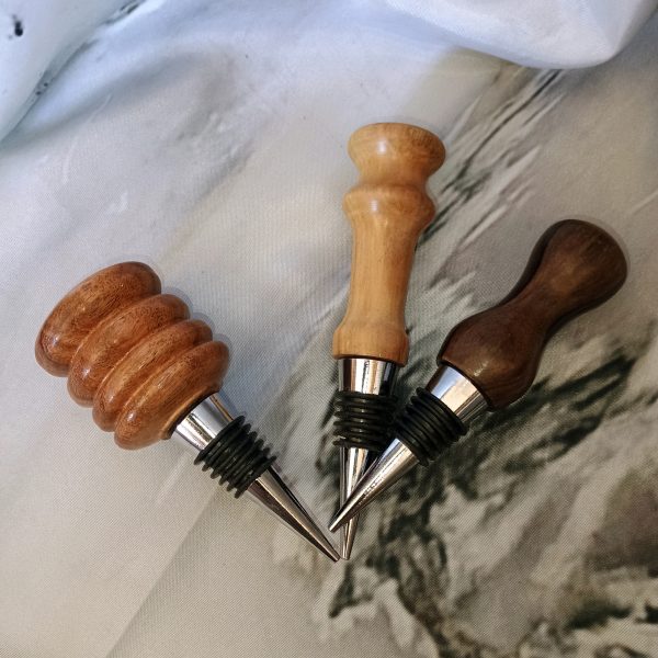 Handcrafted Bottle Stoppers - Wood Art Wine Accessories | Unique Bar Tools - Image 16