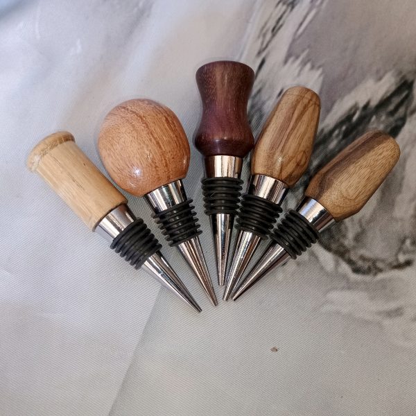 Handcrafted Bottle Stoppers - Wood Art Wine Accessories | Unique Bar Tools - Image 17