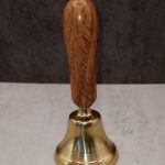 Beautiful Brass Bell with Turned Wood Handle