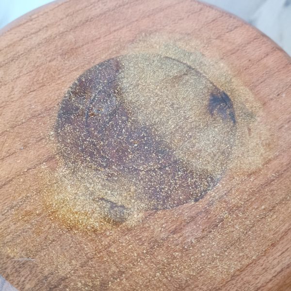 Exquisite Cherry & “Golden Walnut” Yarn Bowl with Artisan Epoxy Inlay - Image 3