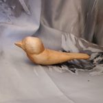 Charming Hand-Carved Basswood Bird in Tramp Art Style