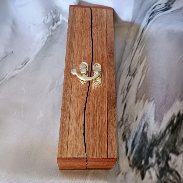 Artisan Crafted Wavy Wooden Keepsake Box - Image 5