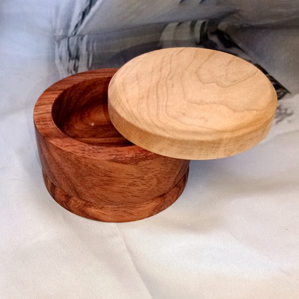 One-of-a-Kind Walnut & Maple Salt Cellars, Handmade Wooden Treasures - Image 20