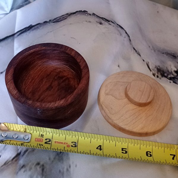 One-of-a-Kind Walnut & Maple Salt Cellars, Handmade Wooden Treasures - Image 6