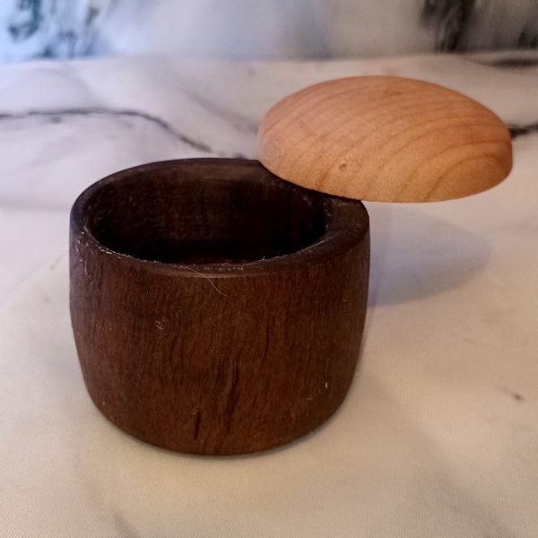 One-of-a-Kind Walnut & Maple Salt Cellars, Handmade Wooden Treasures - Image 11