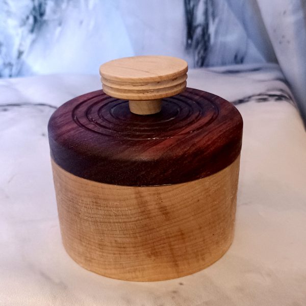 One-of-a-Kind Walnut & Maple Salt Cellars, Handmade Wooden Treasures - Image 2