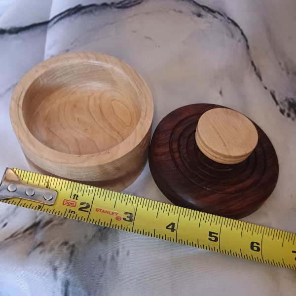 One-of-a-Kind Walnut & Maple Salt Cellars, Handmade Wooden Treasures - Image 4