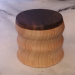 One-of-a-Kind Walnut & Maple Lidded Bowls, Handmade Wooden Treasures