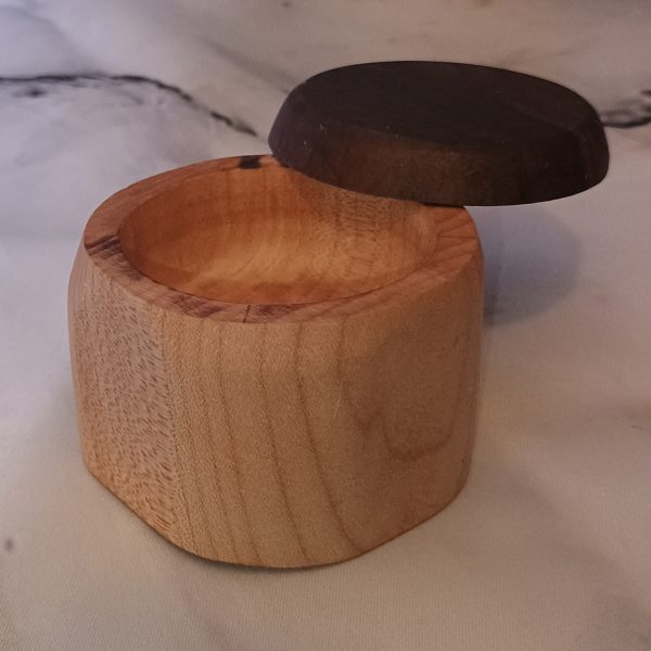 One-of-a-Kind Walnut & Maple Salt Cellars, Handmade Wooden Treasures - Image 14