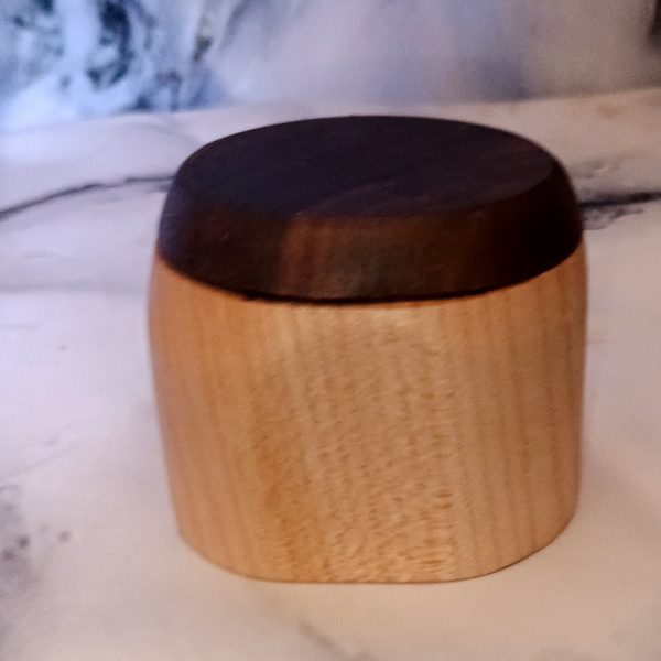 One-of-a-Kind Walnut & Maple Salt Cellars, Handmade Wooden Treasures - Image 13