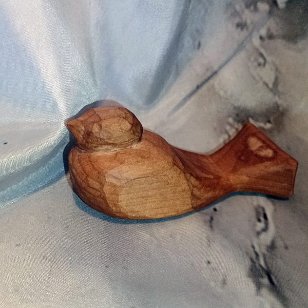 Charming Hand-Carved Basswood Bird in Tramp Art Style - Image 4