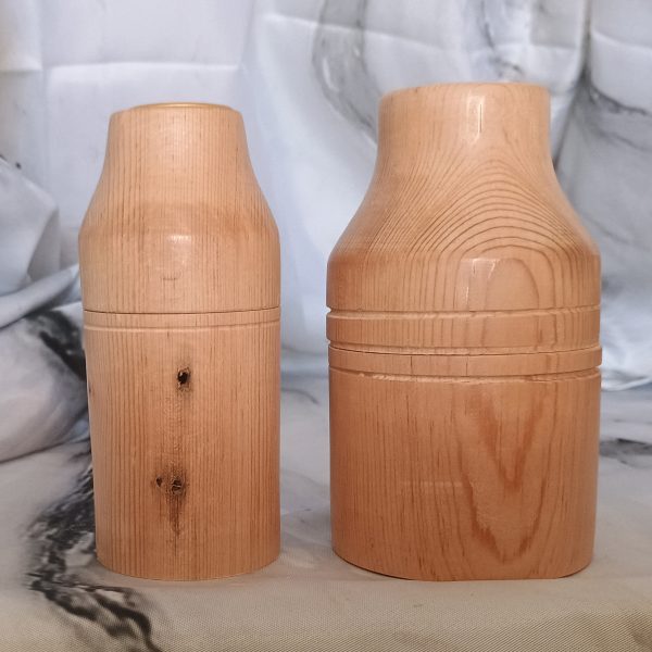 Fruitwood Taper Candleholders with Secret Stash - Image 8