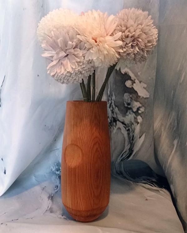 Reclaimed Fruit Wood Vase Set - Sustainable Home Art | Eco-Friendly Display