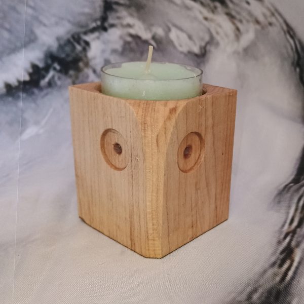 Reclaimed Wood Owl Tealight Holders - Woodland Charm | Wise Lighting Companions