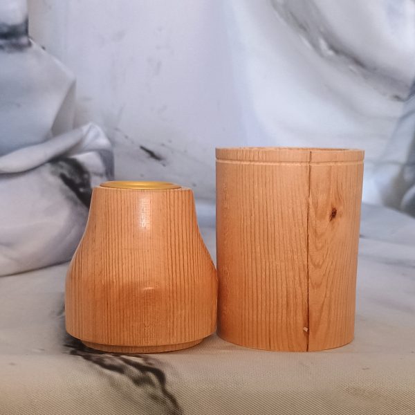Fruitwood Taper Candleholders with Secret Stash - Image 6