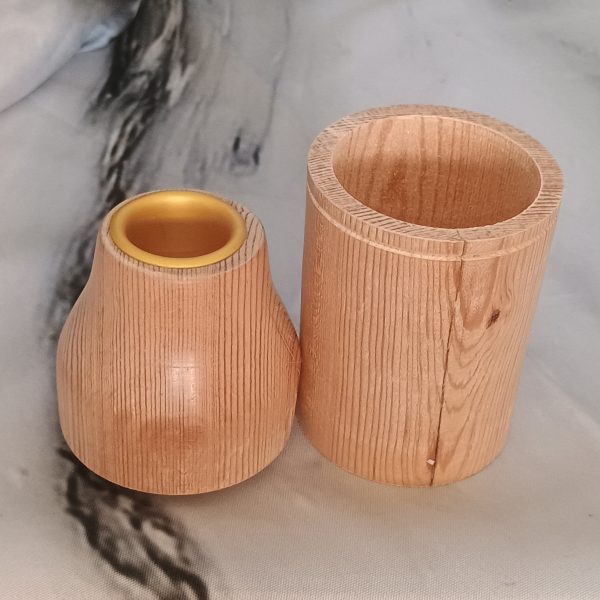 Fruitwood Taper Candleholders with Secret Stash - Image 5
