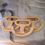 Handcrafted I am only making one trip humorous bag carrier, artisan hand-crafted hardwood novelty home décor and funny gift by Sarkanys Rising