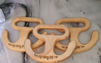 Effortless Baltic Birch Laser-Printed Bag Carriers
