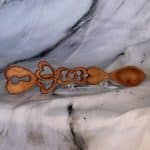 Welsh Love Spoon Regular Bowl With Lock inside the top (solid) heart.