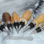Hand-Turned Scrap Piece Bottle Stoppers | Artisan Scrap Wood Bar Gifts