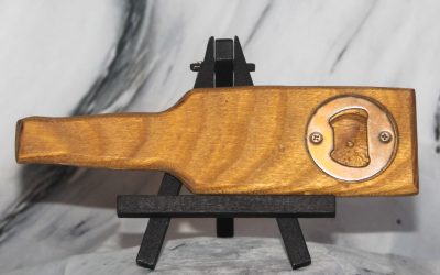 Handcrafted Bottle-Shaped Wood Bottle Opener — Novelty Bar Tool, Each One Unique