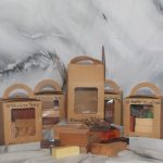 Small mystery pen blank boxes shown alongside long mystery boxes with hardwood half-blanks displayed for comparison