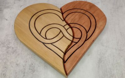 Poplar & Cherry Heart Charcuterie