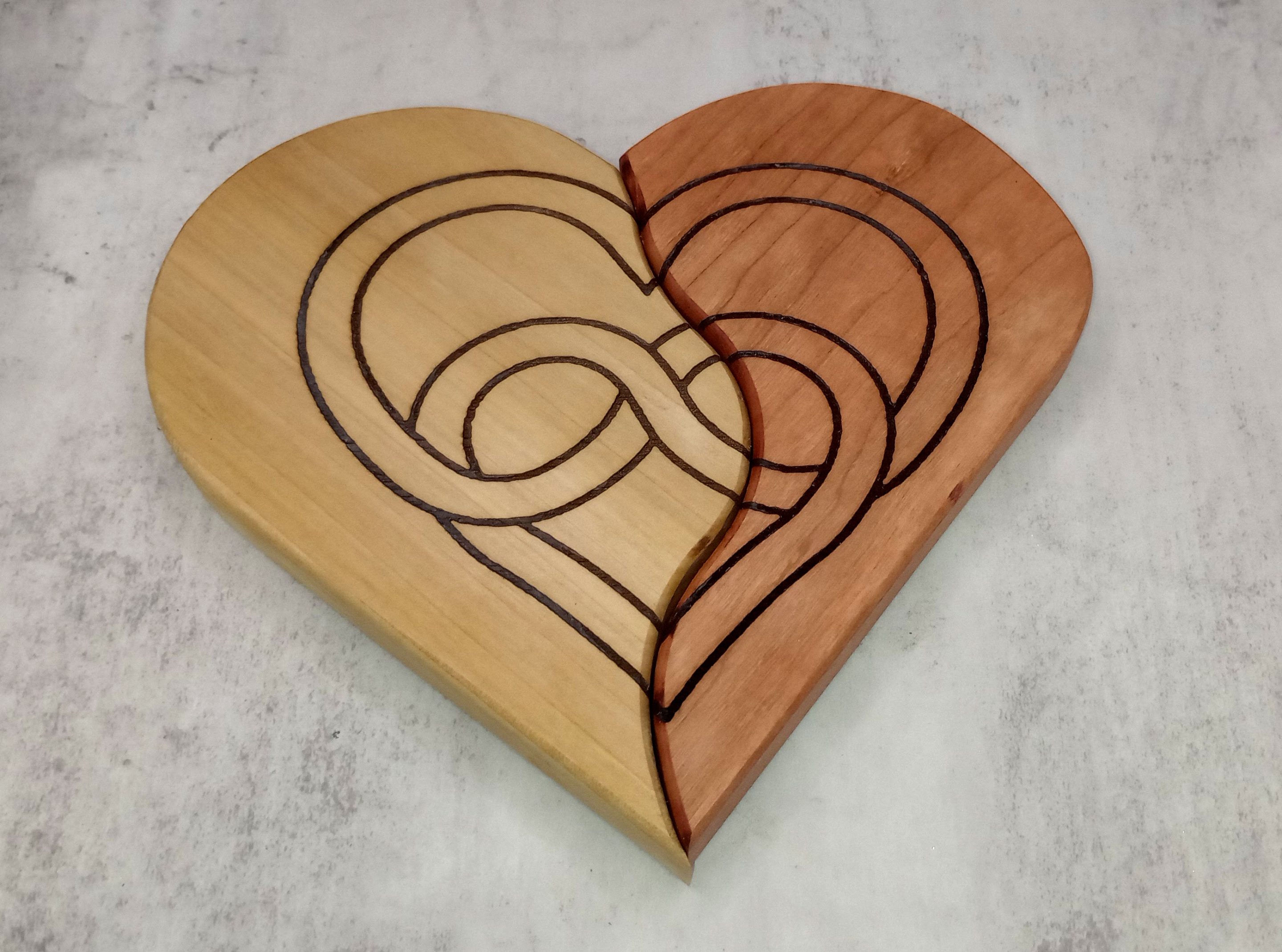 Poplar & Cherry Heart Charcuterie